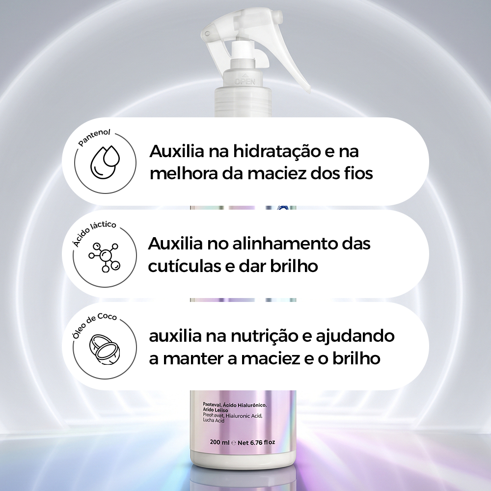 Foto 2 de Kit Completo Secar sem Frizz: Protocolo Antifrizz Brilho Espelhado e Duradouro