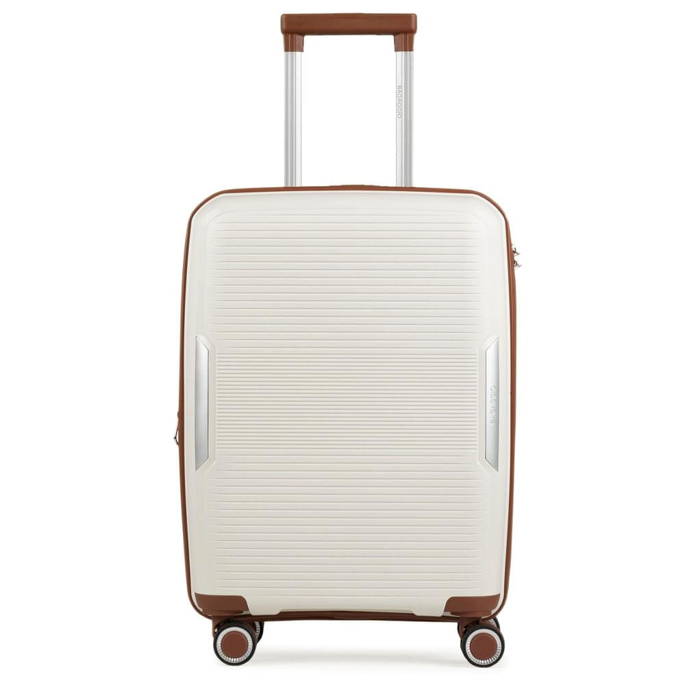 Mala de Bordo 10 Kg Polipropileno Malta Branca e Marrom P / Branco