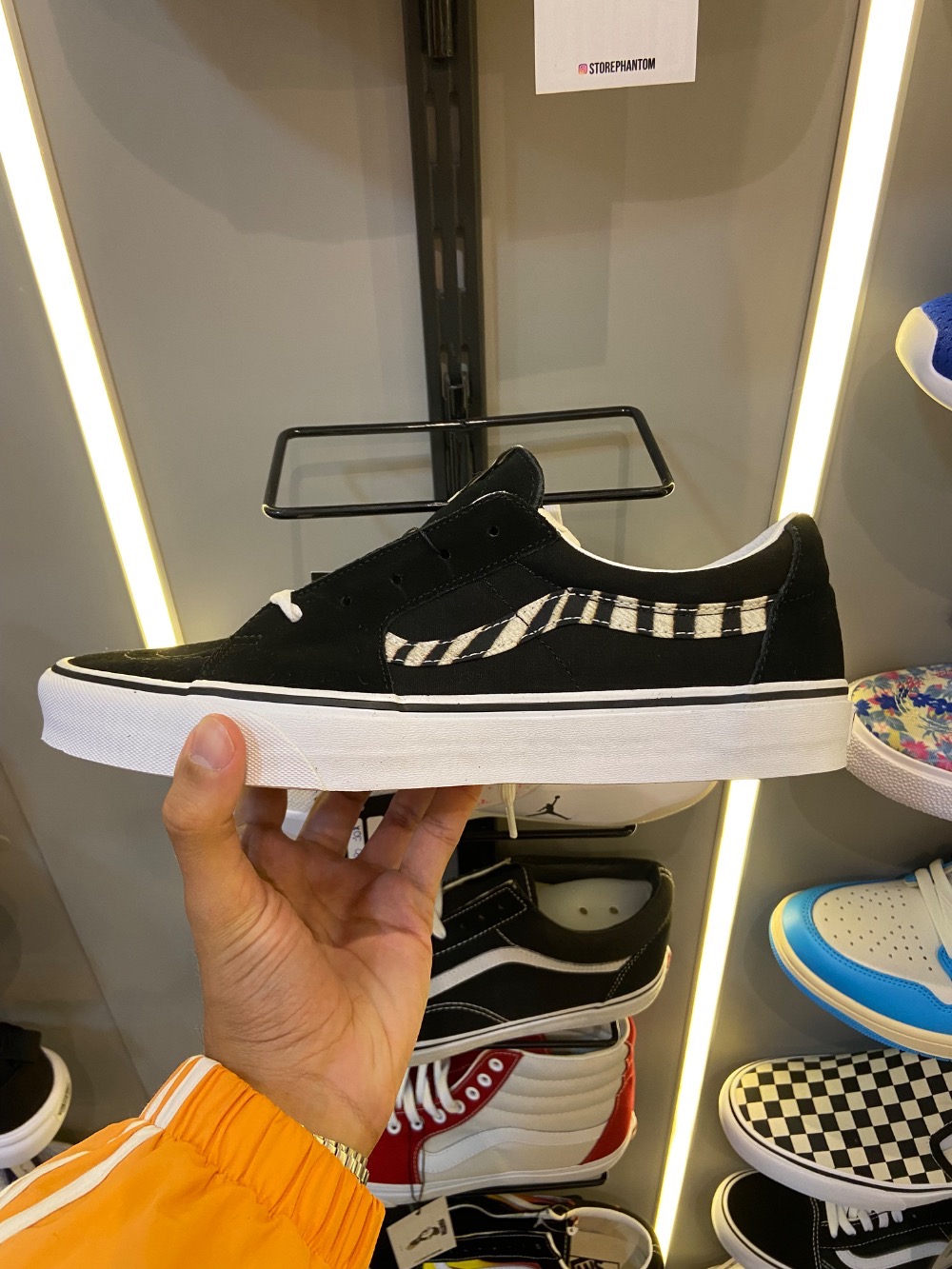 Vans SK8-Low Zebra Sidestripe Black — 41, Novo