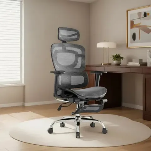 Cadeira Escritório Ergonômica Luvinco Malha Preta