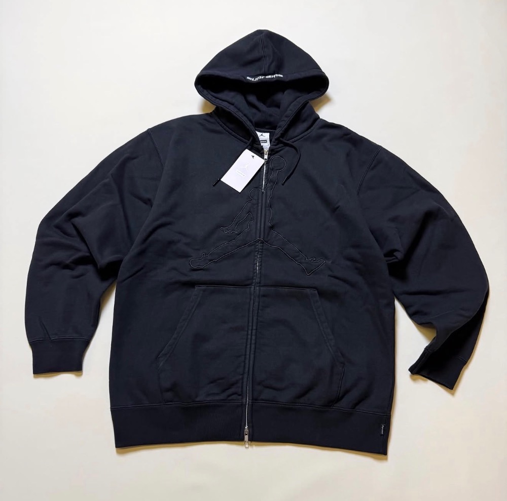 Air Jordan x Supreme Jaqueta Hooded Black SS26-W15 — XG, Novo