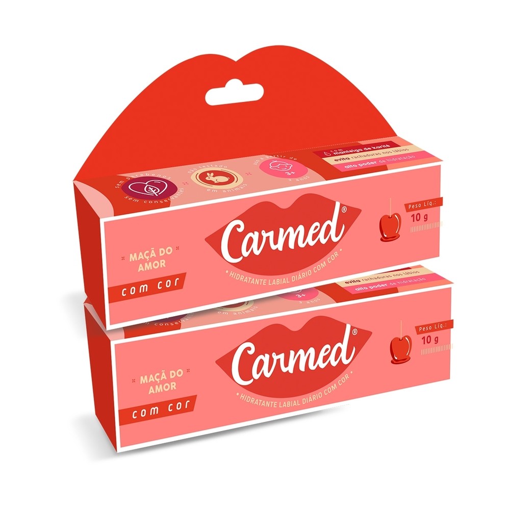 Kit 2 und Carmed Fini Maça Do Amor Efeito Gloss 10g