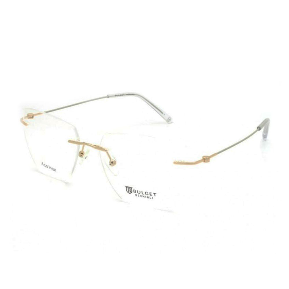 Armação de Óculos de Grau Feminina Bulget Quadrado BG2153 Cor Dourado