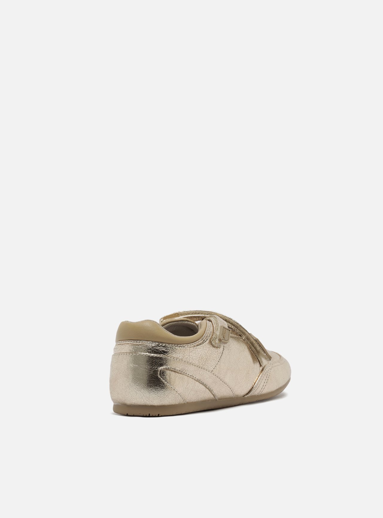 Foto 3 de Tênis Slip On Dourado Tiras Velcro