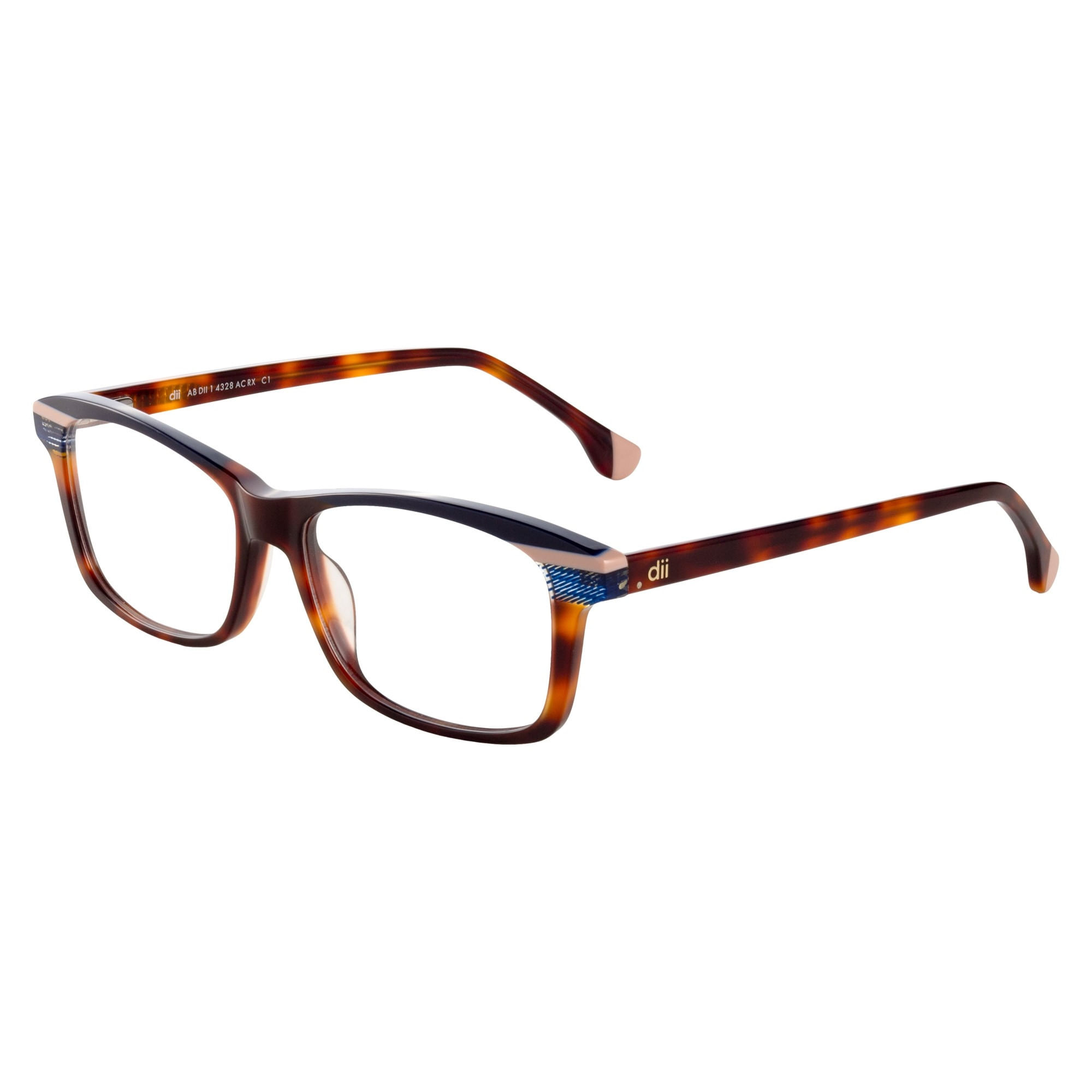Armação para Óculos de Grau Feminino Dii Collection RDII14328C1 Demi Marrom