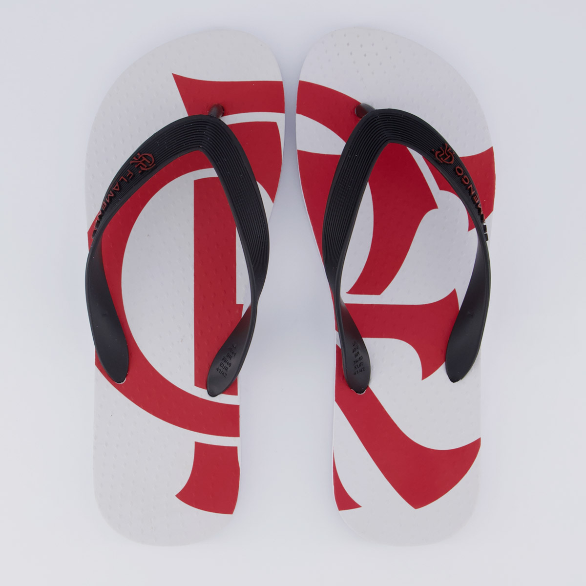 Chinelo Flamengo Basic 2 Branco e Preto