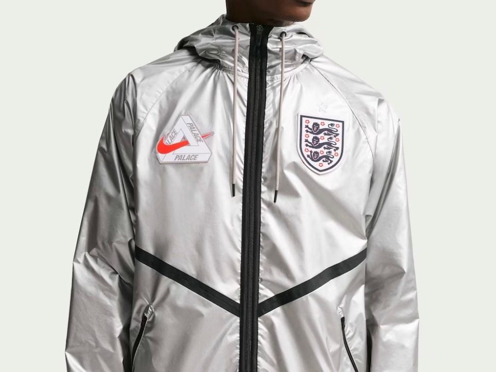 England x Palace x Nike Jaqueta Dri-Fit Academy Anthem Pewter Grey — XG, Novo