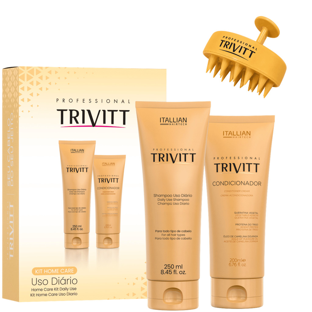 Kit Home Cara Uso Diário Shampoo E Condicionador Trivitt