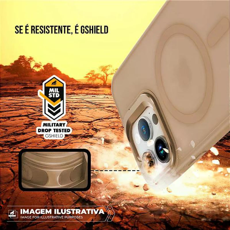 Foto 4 de Capa case capinha para iPhone 17 Pro - MagSafe Titanium Desert - Gshield
