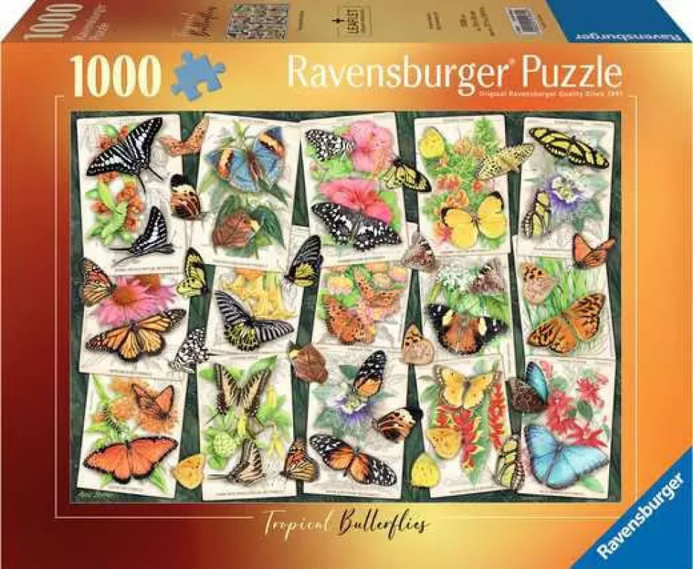 Puzzle 1000 Peças Mosaico de Borboletas Ravensburger 12001084