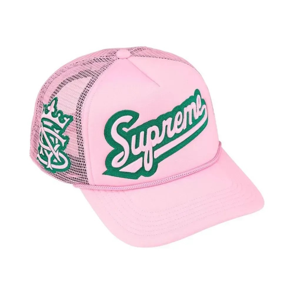Boné Supreme University Mesh Back 5-Panel Pink SS26-W1 — Único, Novo
