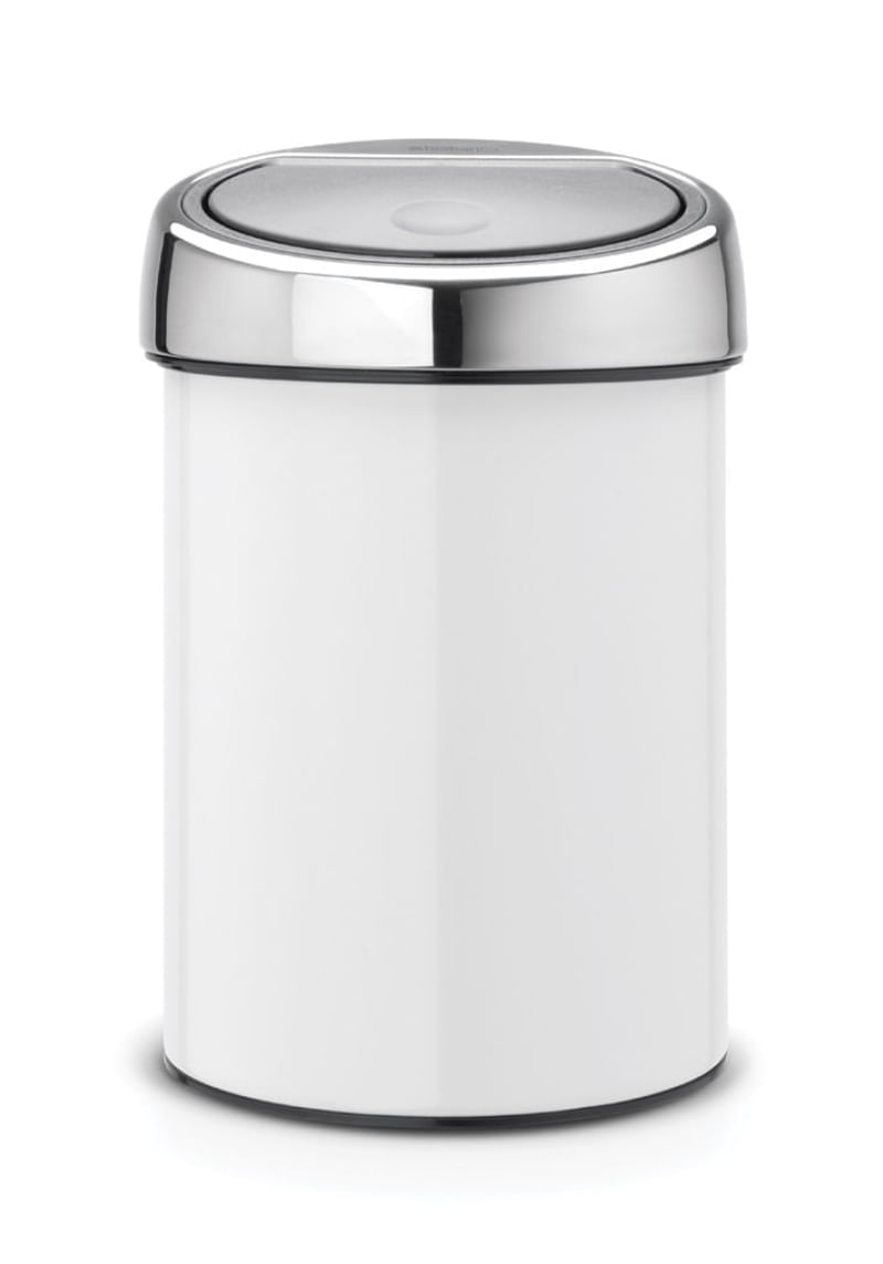 Lixeira Touch Bin 3 Litros em Aço Brabantia Branca