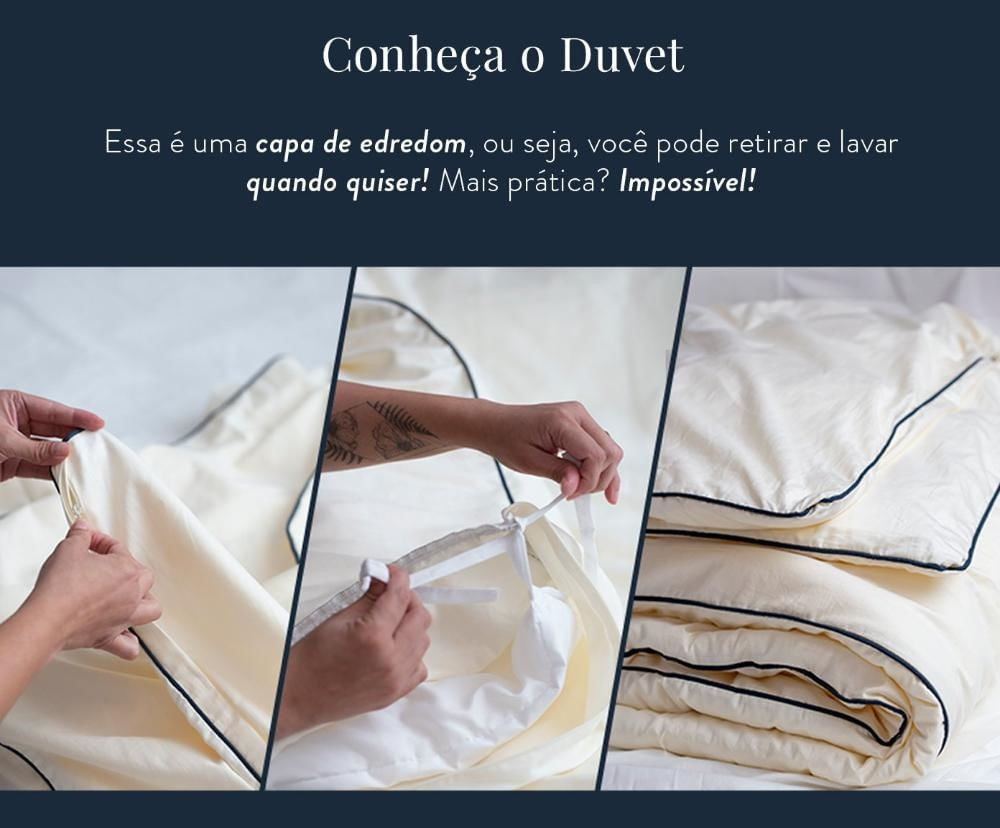 Foto 4 de Duvet Basics em Vivo Branco e Cinza 200 Fios Solteiro Cinza