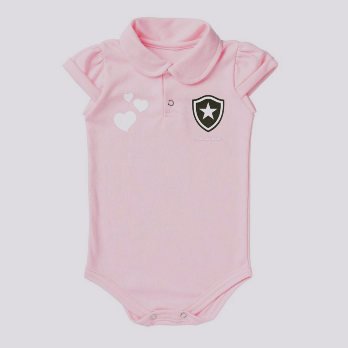 Body Botafogo Torcida Feminino Rosa