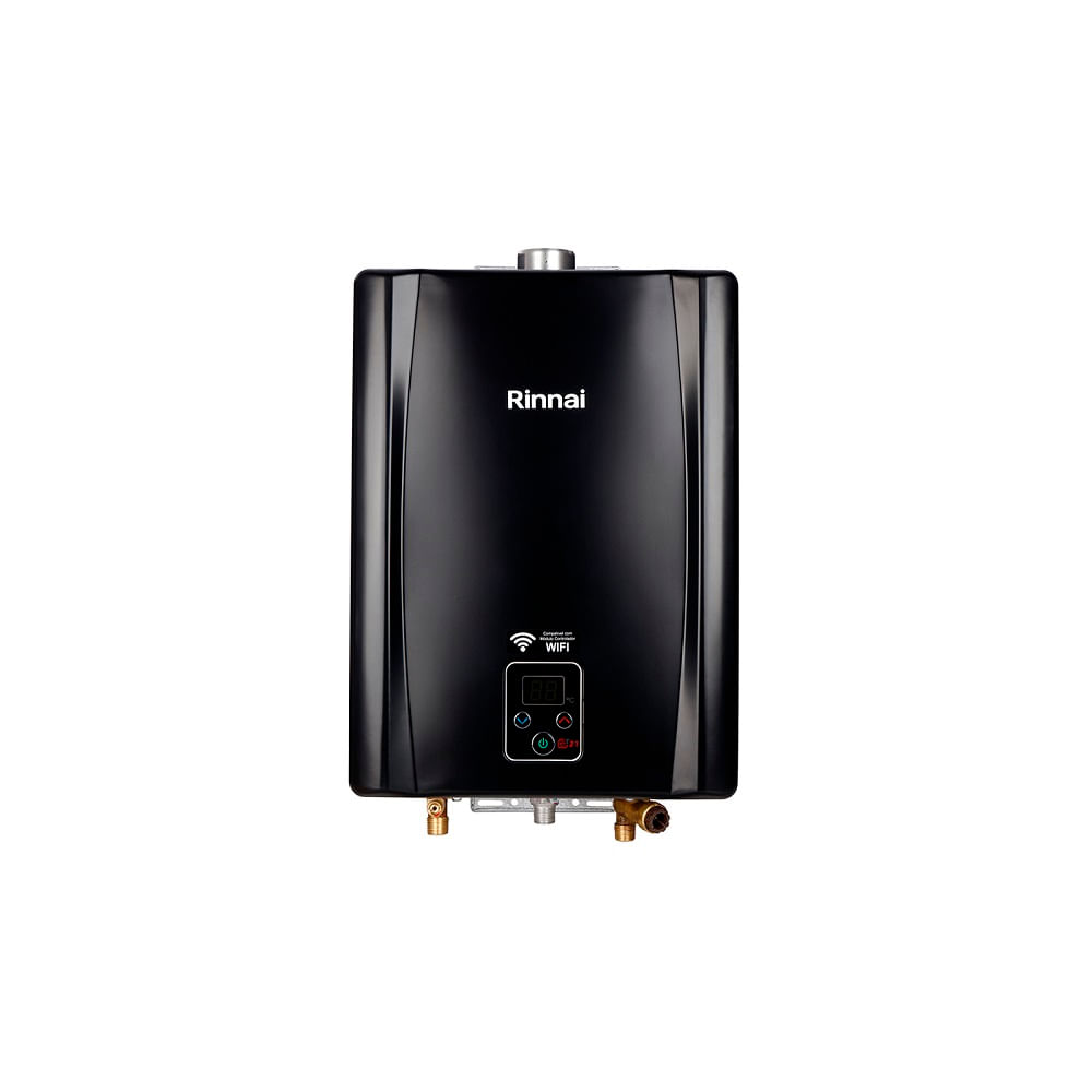 Aquecedor De Água A Gás Digital Reu-E211 Feh 21L Glp Preto Bivolt Rinnai