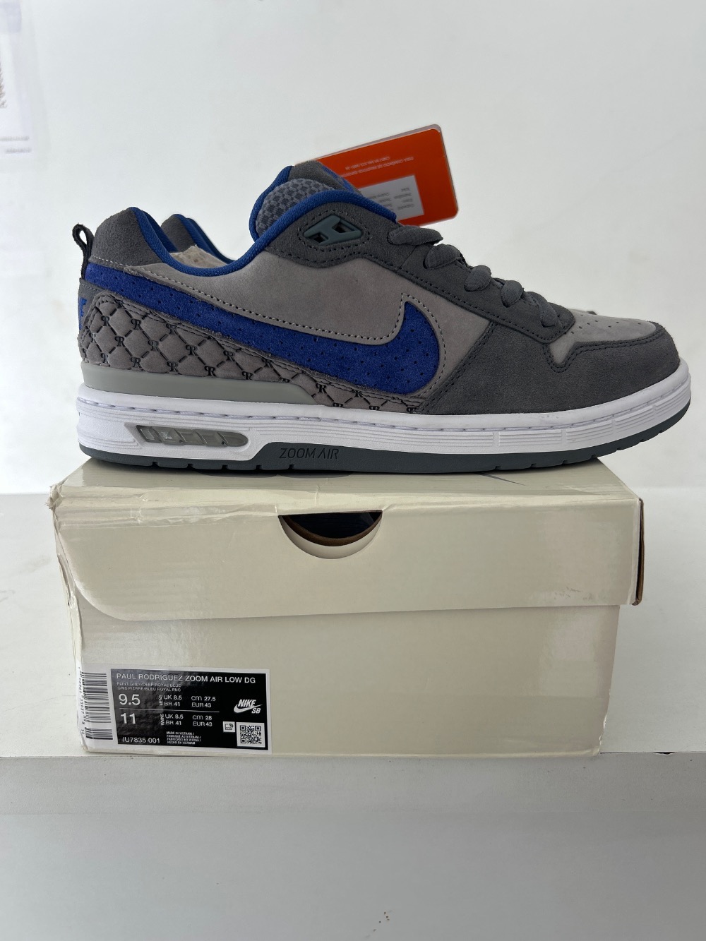 Nike Air Zoom Low Paul Rodriguez Habanero Flint Grey Medium Grey — 41, Novo
