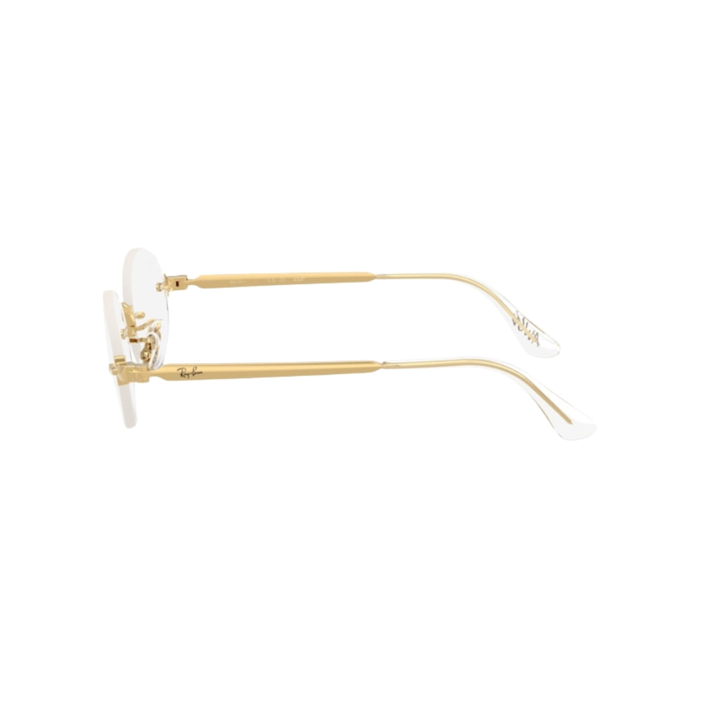 Foto 4 de Armação para Óculos de Grau Unissex Ray-Ban A$AP Rocky RX3929V 2500 Dourada