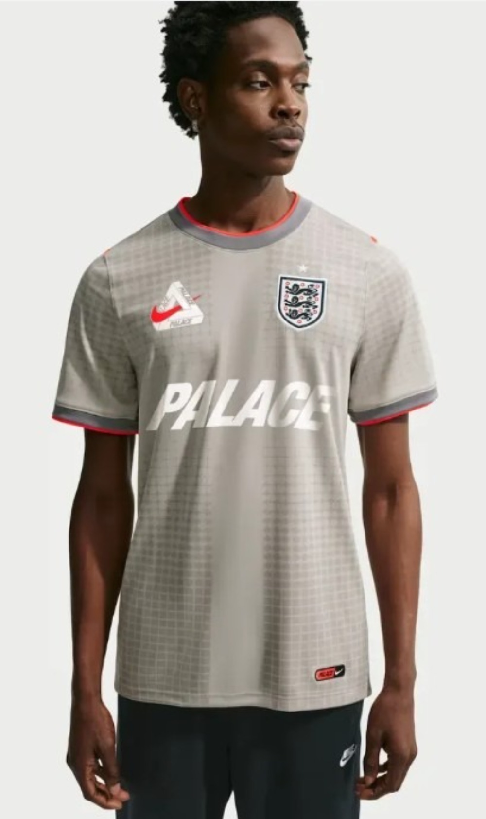 England x Palace x Nike Camiseta Dri-Fit Academy Pro Football Pewter Grey — G, Novo
