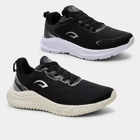 Pretorian Kit 2x Tênis Preto Prata
