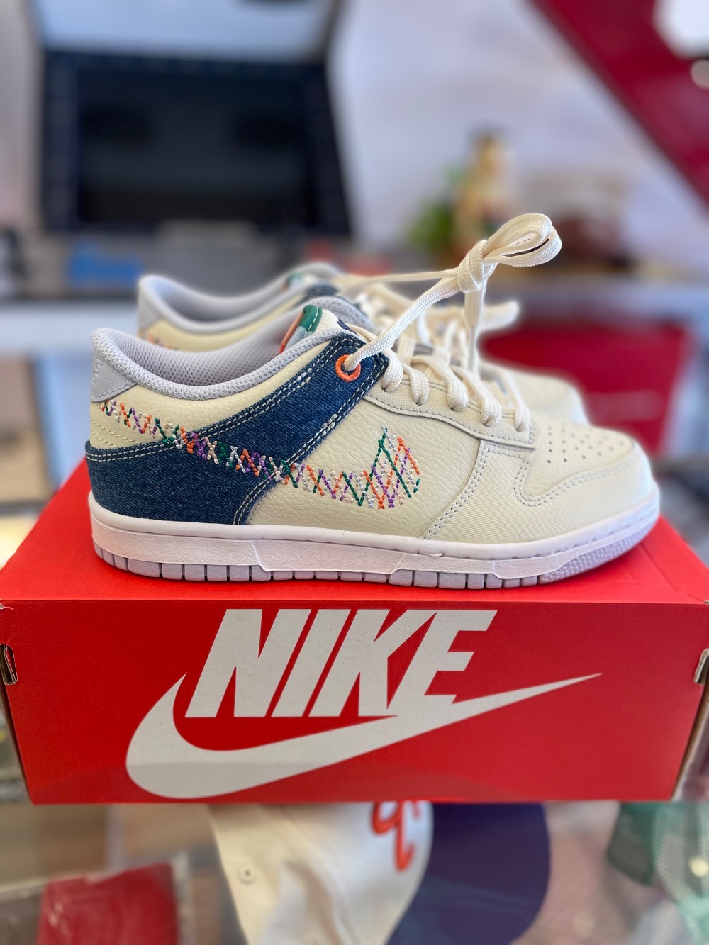 Nike Dunk Low Beige Light Bone Infantil — 36 / 37.5, Novo