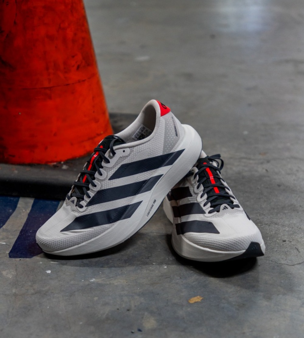Audi x adidas Adizero Evo SL Chalk Pearl Utility Black — 34 / 35 / 36 / 37 / 38 / 39 / 40 / 41 / 42 / 43, Novo