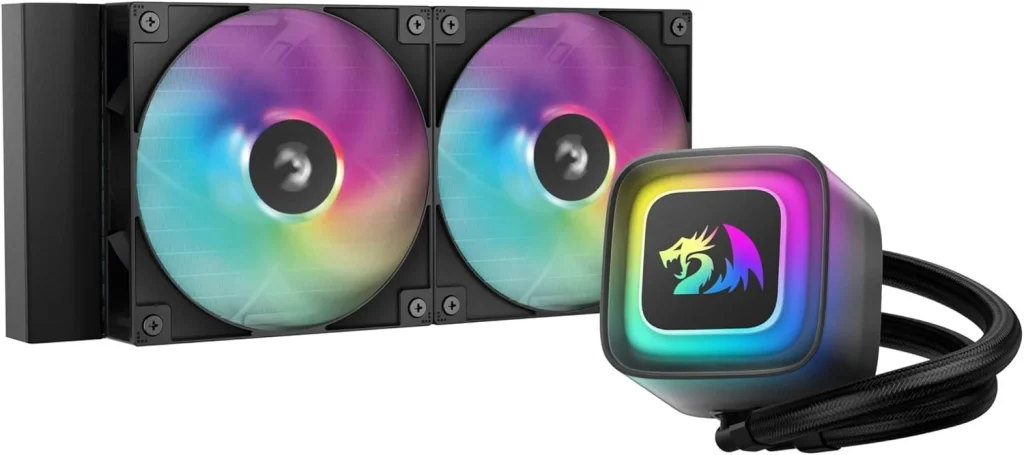 Water Cooler Redragon GamerStorm LE240 RD 240mm RGB Compatível c/ Intel LGA 1851/1700/1200/1151 e AMD AM4/AM5 Preto – R-LE240RD-BKAMMN-A-1