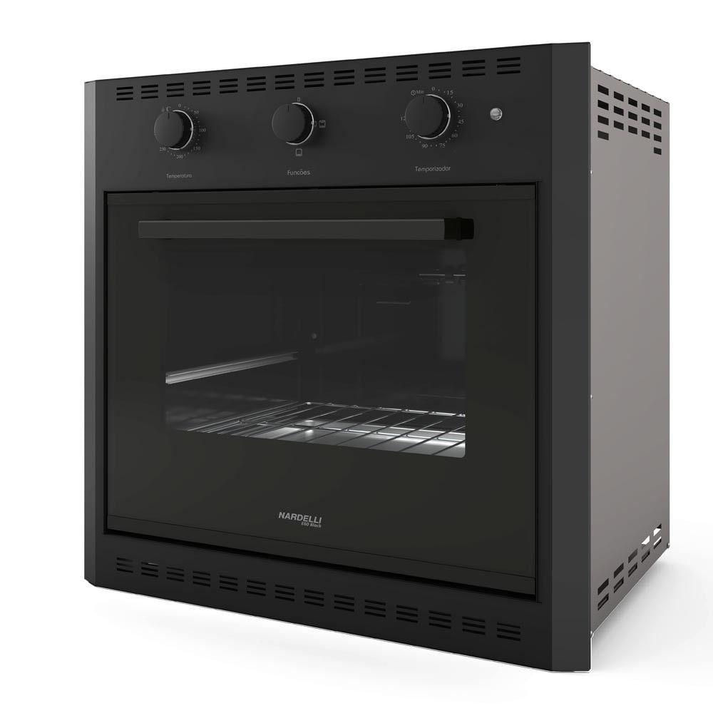 Forno Elétrico de Embutir Nardelli Black E60 60L 1750W com Grill e Luz Interna Preto 110V