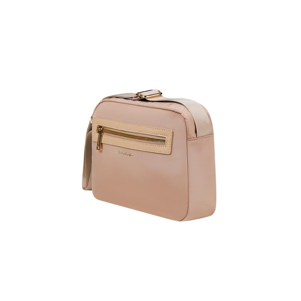 Foto 2 de Bolsa Transversal Feminina Nylon Premium Bege U / Bege