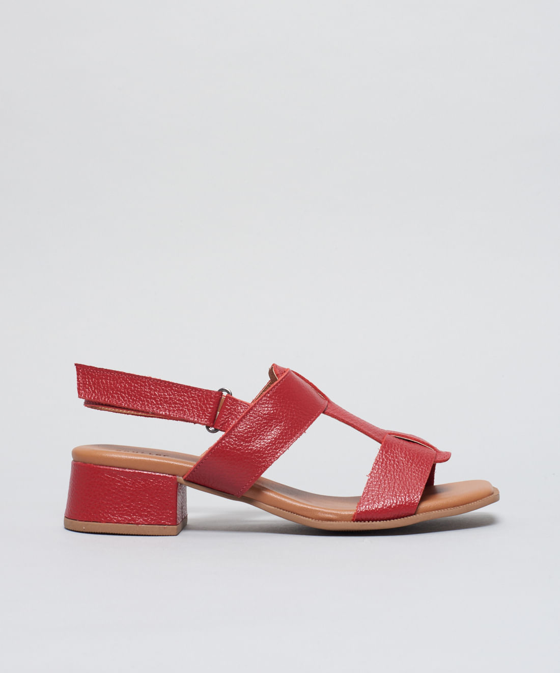 Sandalia Media Couro Liz - Vermelho — 33 - vermelho