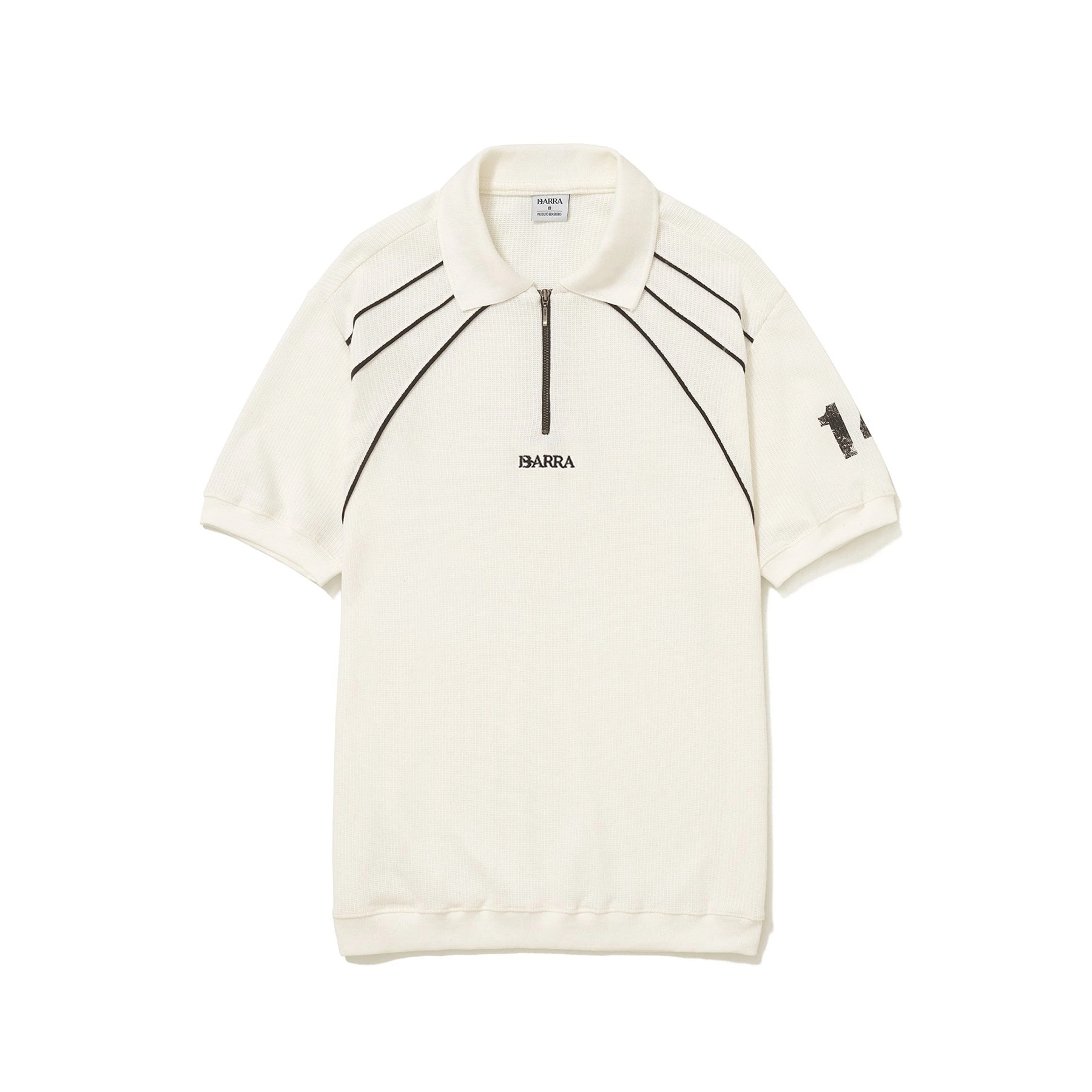 Camisa Barra Crew Polo Souvenir Off White — M / G, Novo