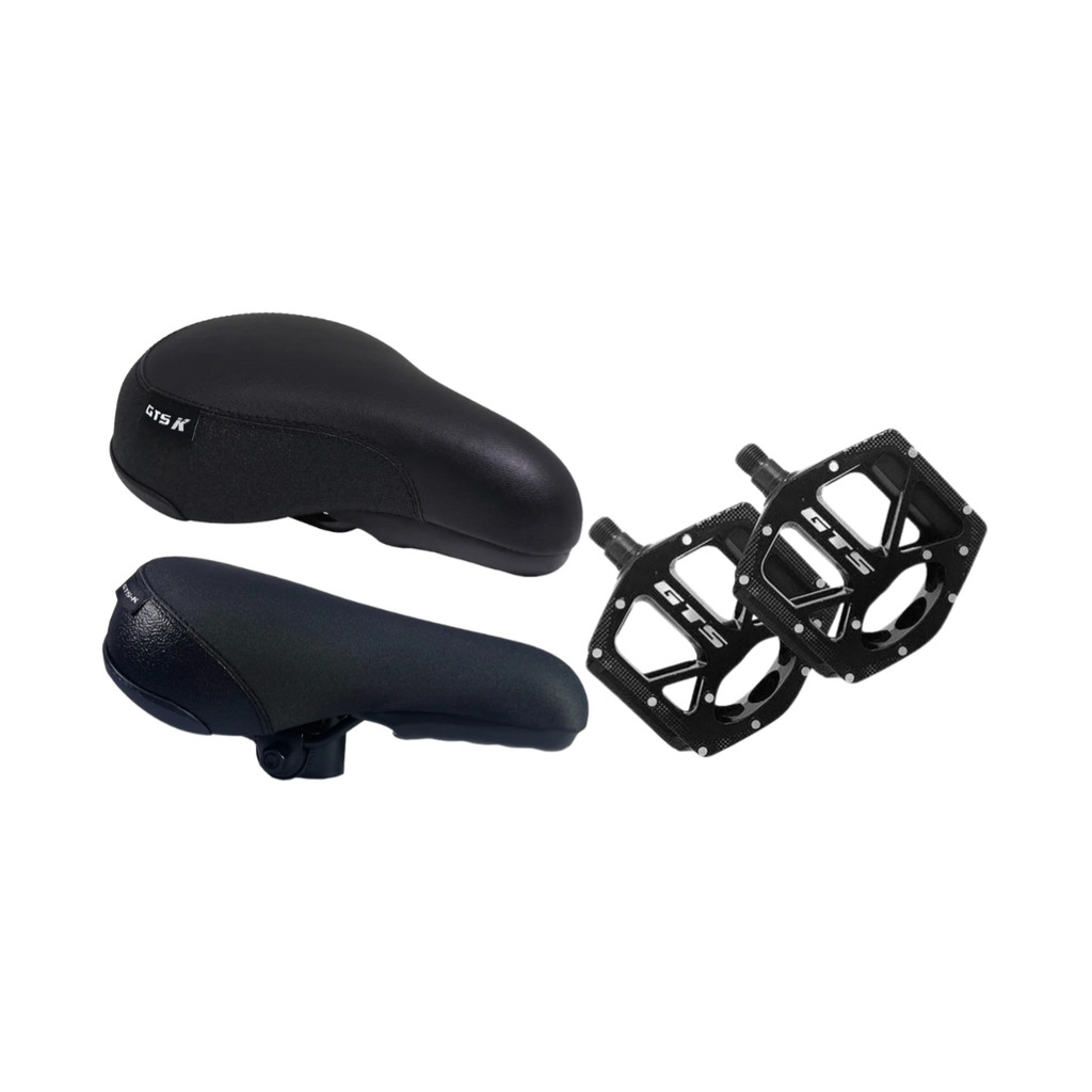 KIT Selim GTS Pro DDK Inspired + Pedal Alumínio FG-195 Preto