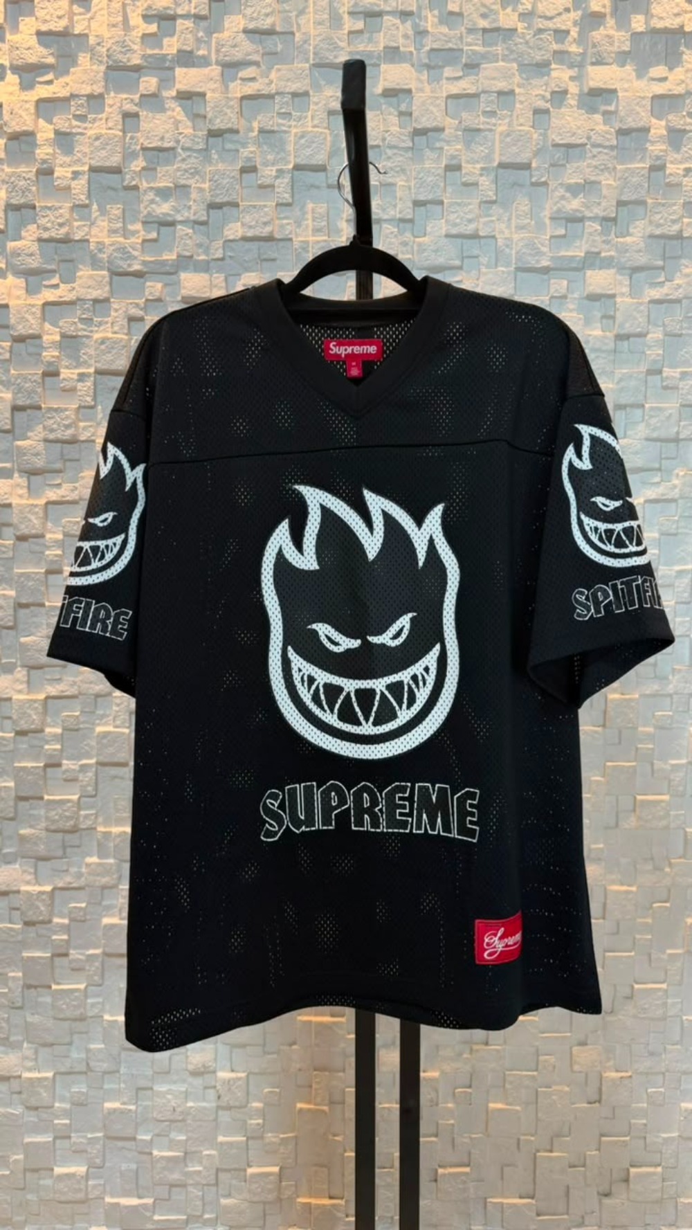 Spitfire x Supreme Camiseta Football Jersey Black SS26-W17 — G, Novo