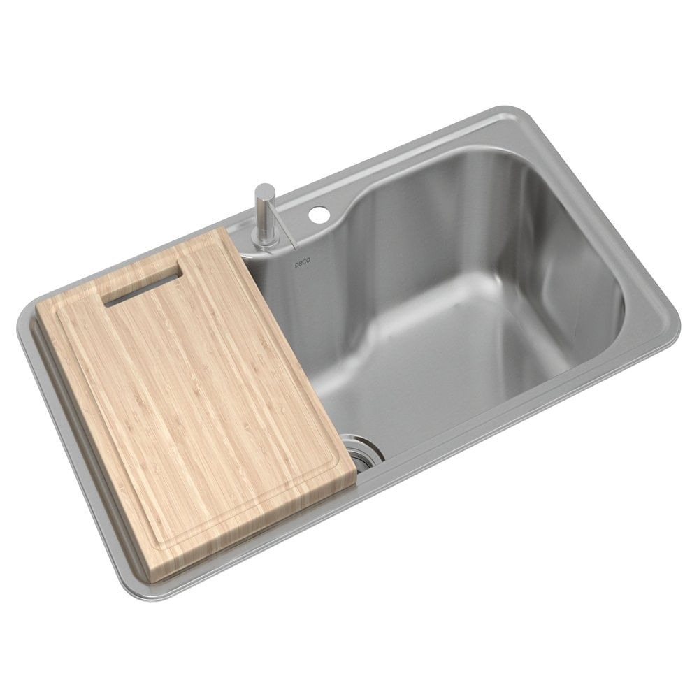 Cuba Cozinha Retangular 80X40Cm Deck Facile Inox Cc66180Dkacinx Deca