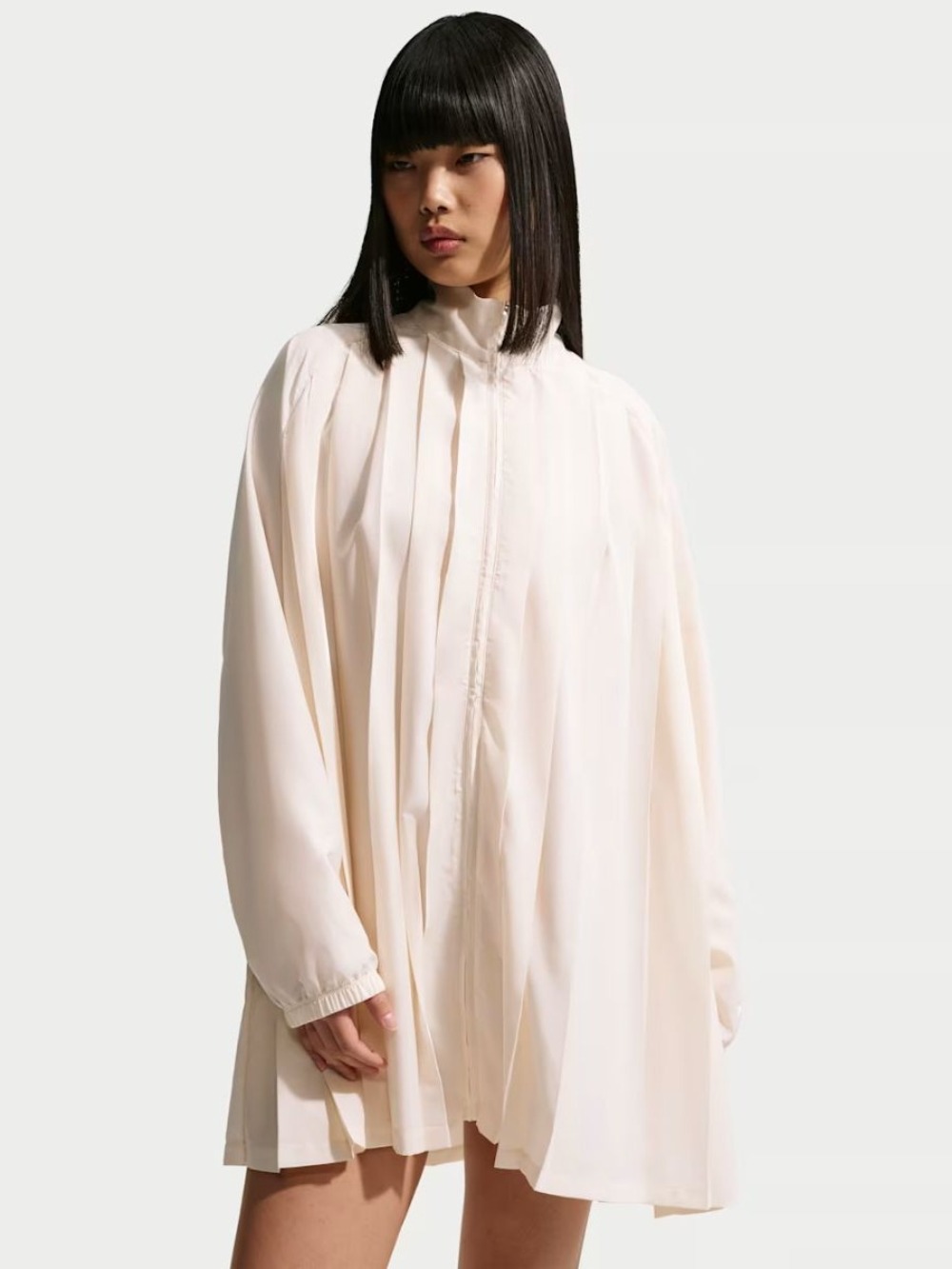 Vestido Nike Sportswear Pleated Off White — PP / M, Novo