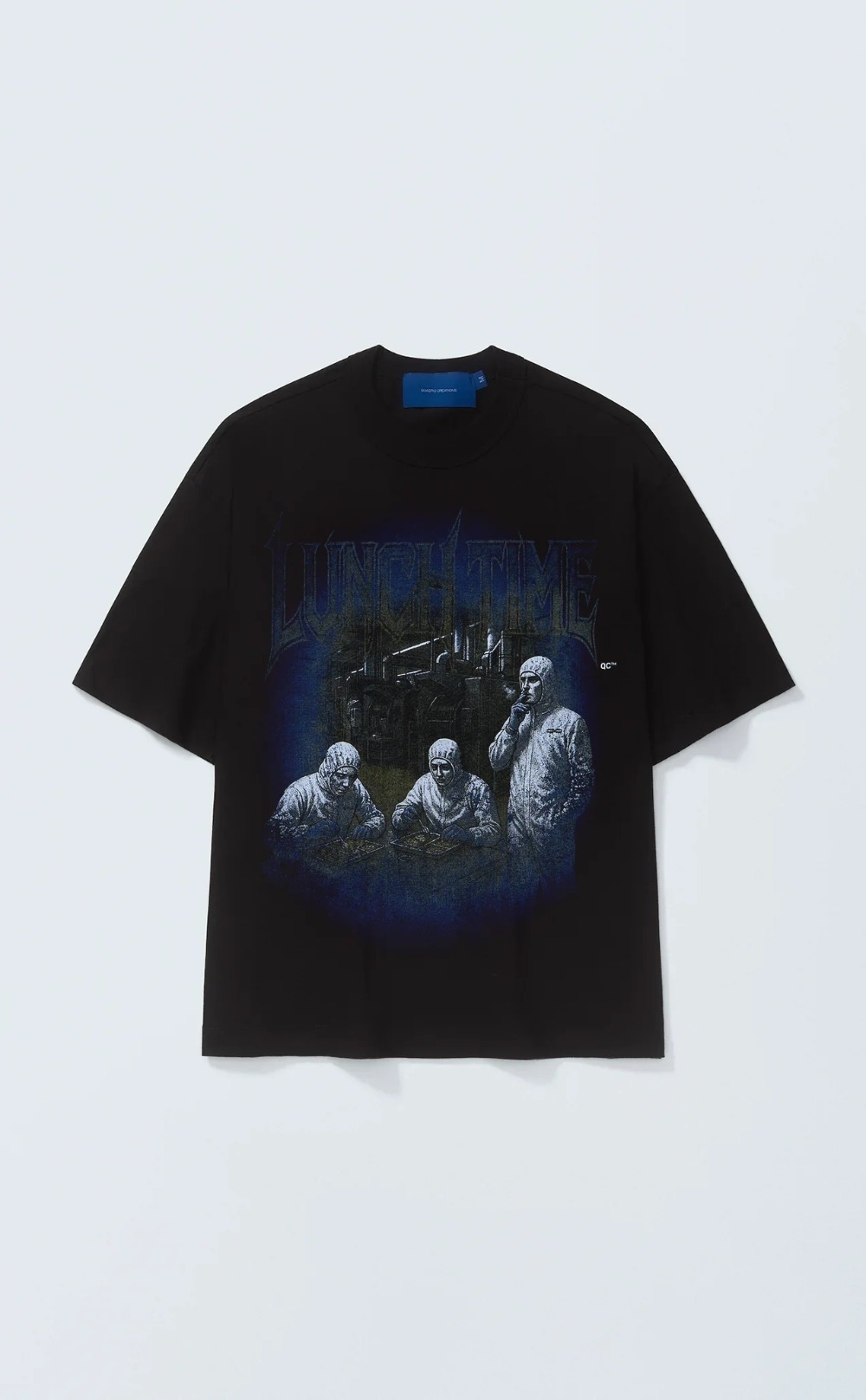 Camiseta Quadro Creations Lunch Time Boxy Black — G, Novo
