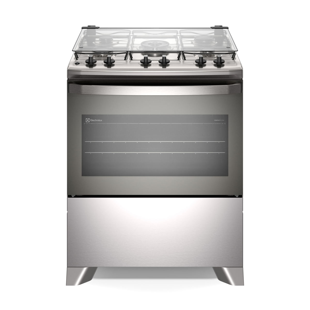 Fogão 5 bocas Electrolux Cinza Efficient Mesa Inox, PerfectCook e VaporBake® (FE5IG) Bivolt