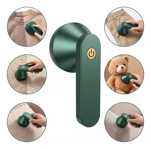 Papa Bolinhas Elétrico Recarregável Usb Tira Pelos Roupas Verde-escuro 127/220v