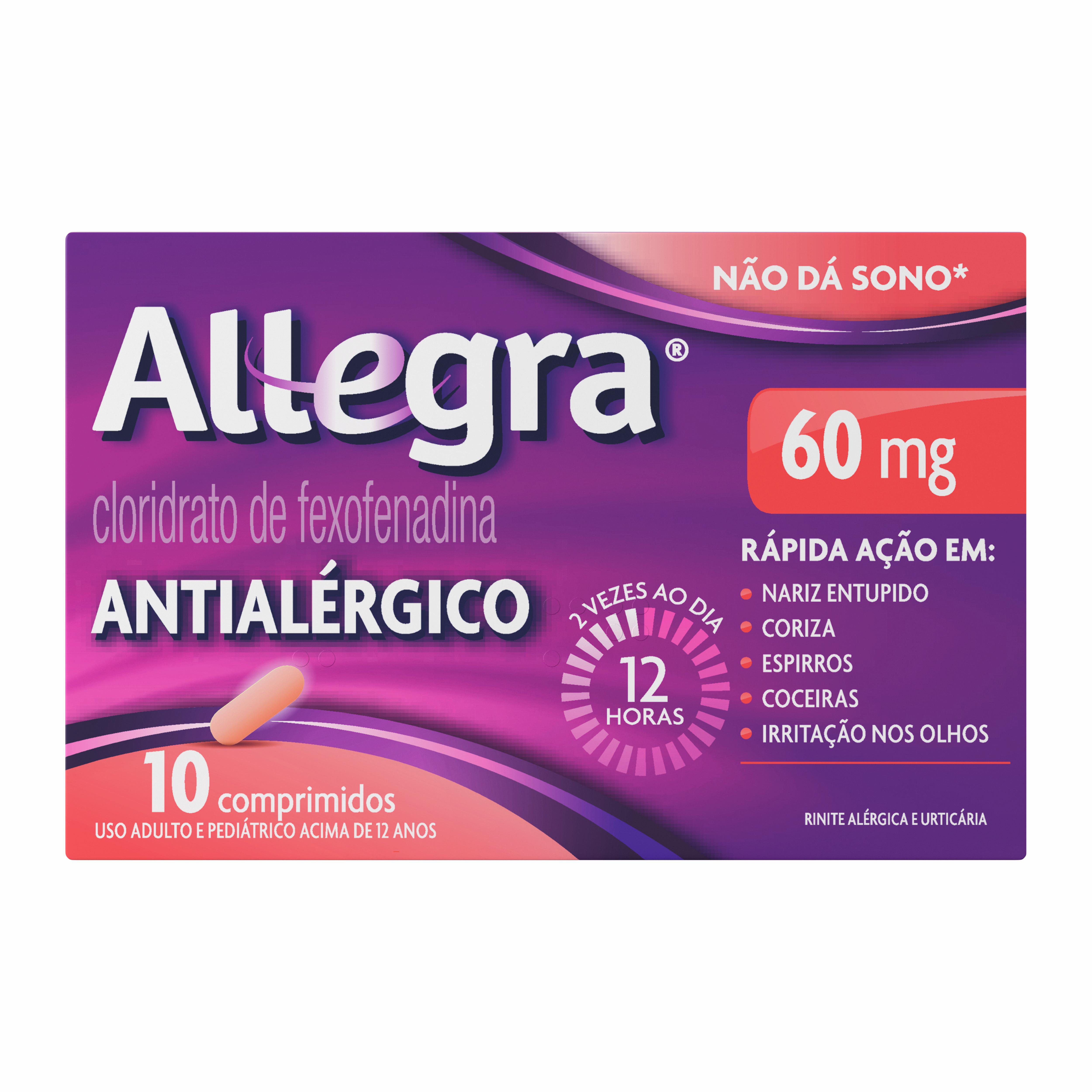 Allegra 60mg 10 Comprimidos Revestidos