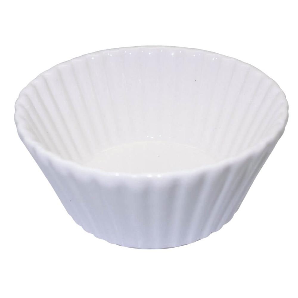 Conjunto 12 Ramequins Molheiras 140ml Blanc Porcelana Branca New Bone China Suflê Sobremesa