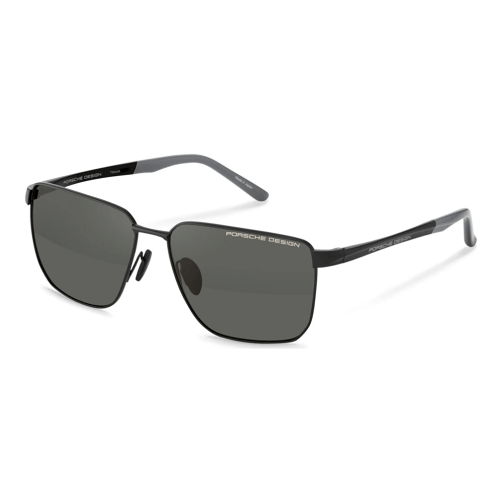 Óculos de Sol Porsche 8600 Masculino Quadrado Metal Preto