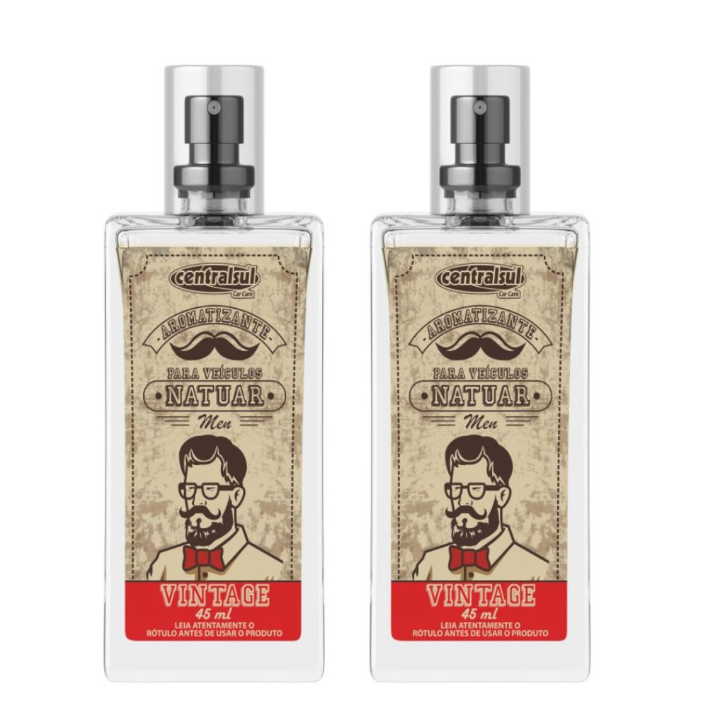 2 Aromatizante Natuar Men Vintage 45ml CENTRALSUL