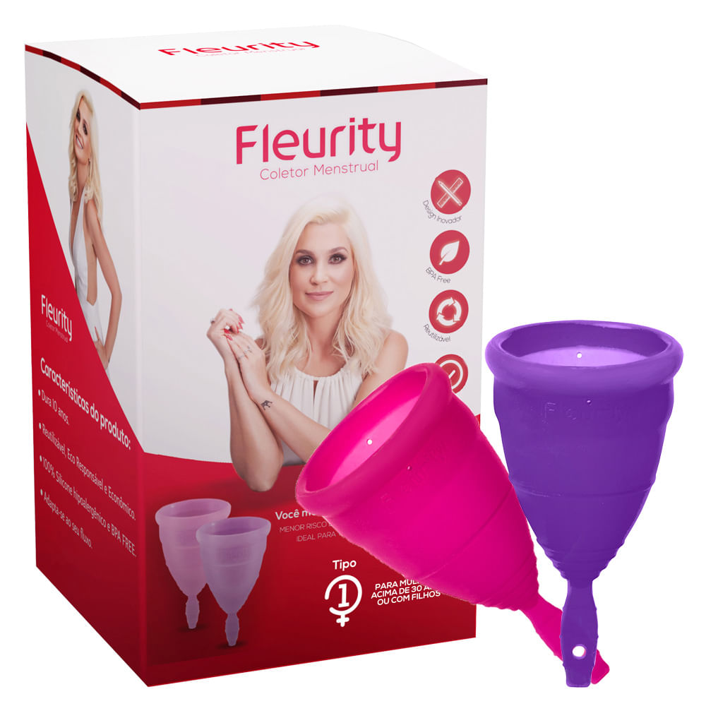 Coletor Menstrual Tipo 1 Fleurity - Cuidados Femininos — 2 Un