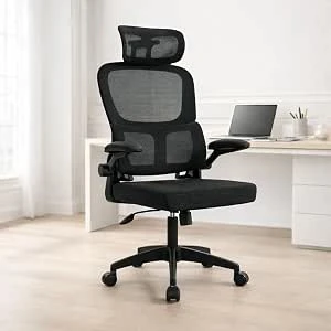 Cadeira Escritório Ergonômica Suporte Lombar Encosto Cabeça Regulável