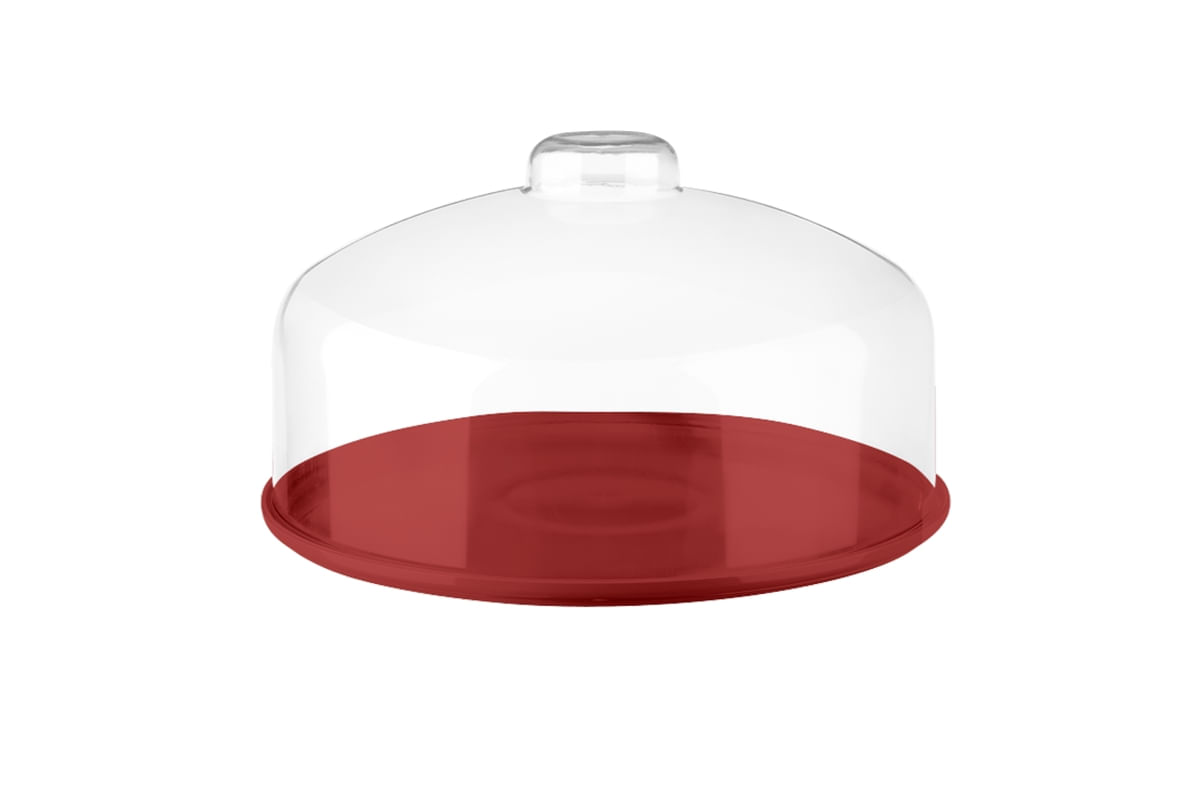 Boleira Prato Coza Cozy Média Ø25 cm Vermelho Dust Vermelho