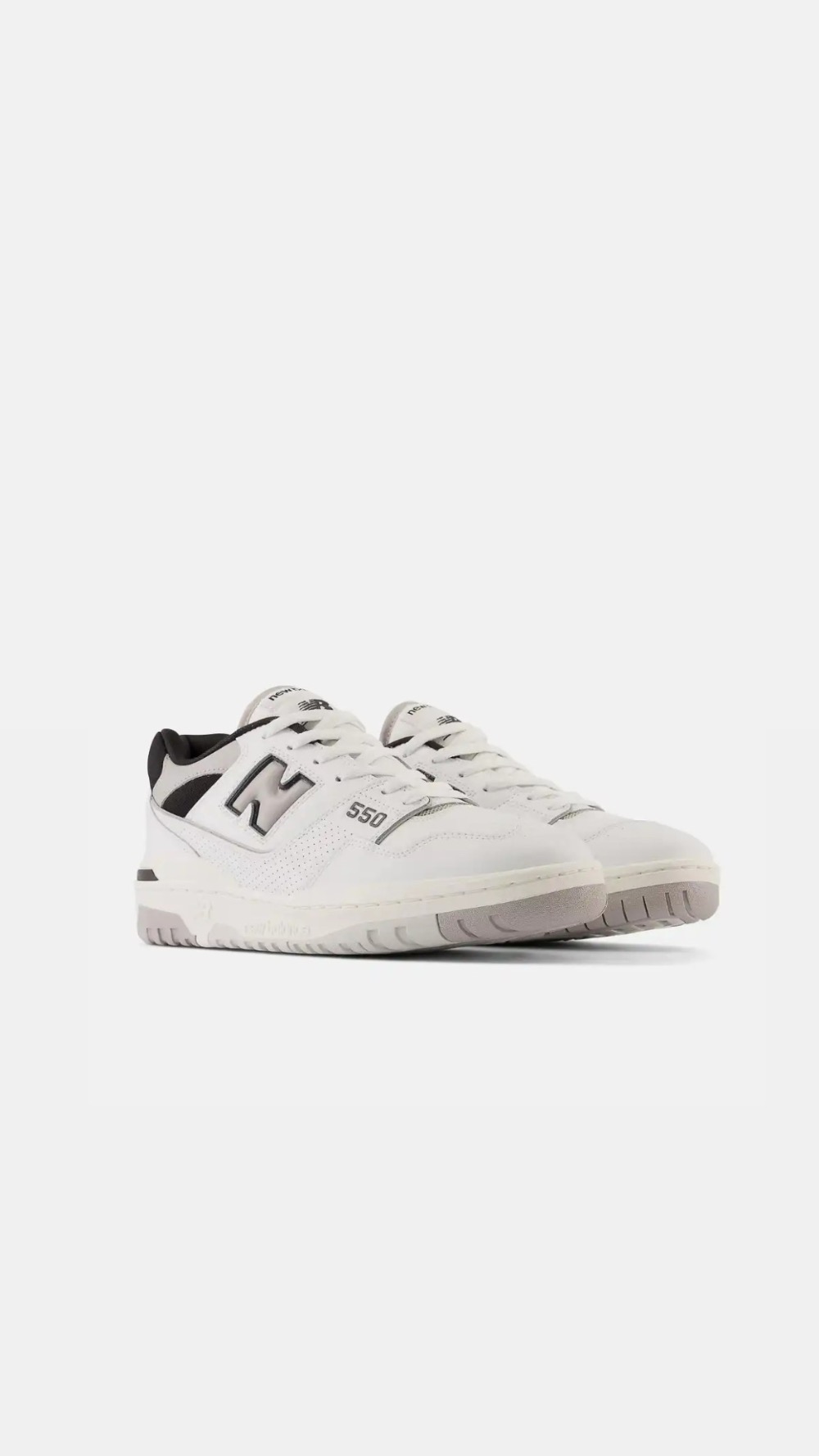 New Balance 550 White Concrete Black — 38 / 39 / 40 / 41 / 42, Novo