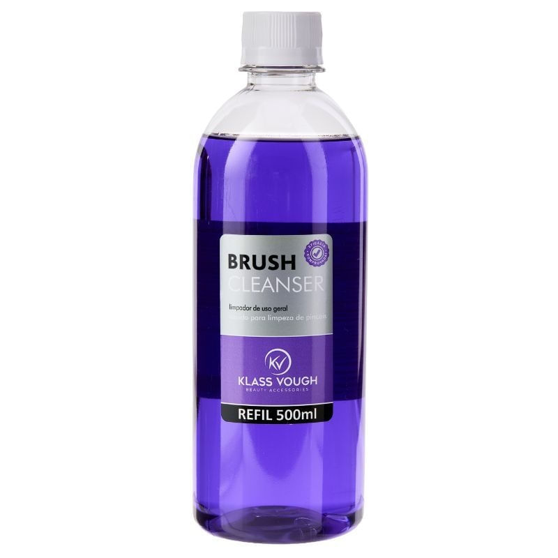 Brush Cleanser Refil Limpador Líquido de Pincel 500ml Klass Vough