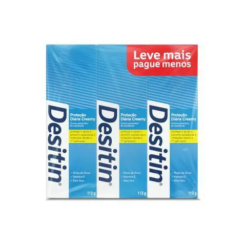 Kit 3 Creme Preventivo Assaduras Desitin 113g