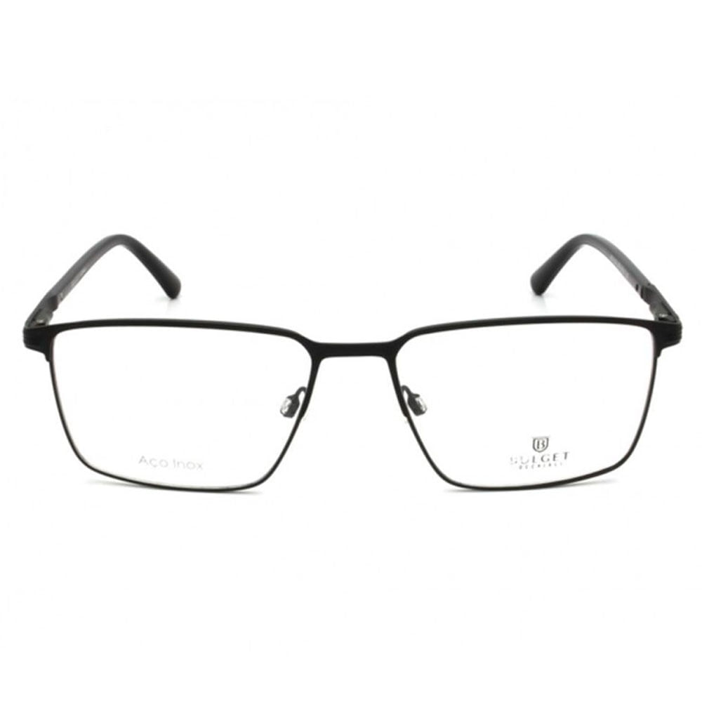 Foto 2 de Armação de Óculos de Grau Masculino Bulget Quadrado BG2135M 09B Cor Preto Fosco