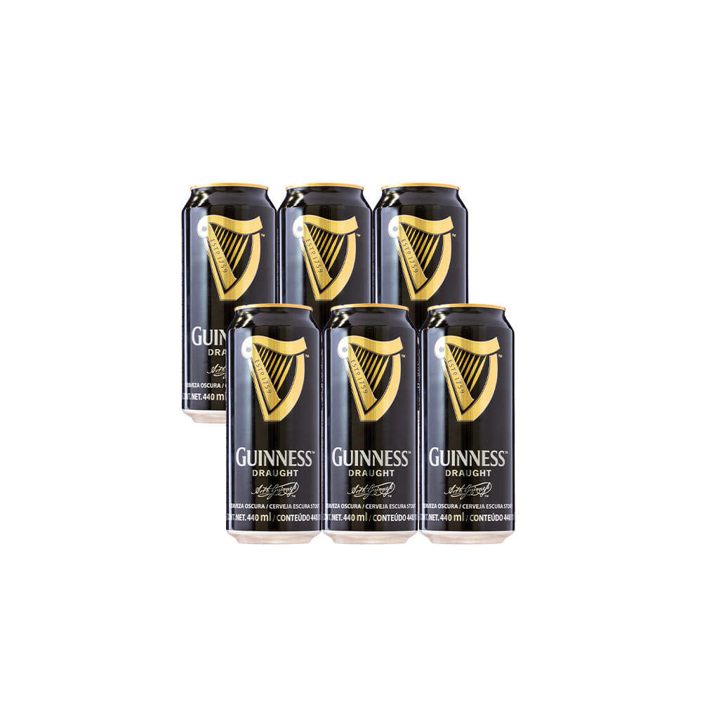COMBO CERVEJA GUINNESS DRAUGHT IN CAN - 6 UNIDADES