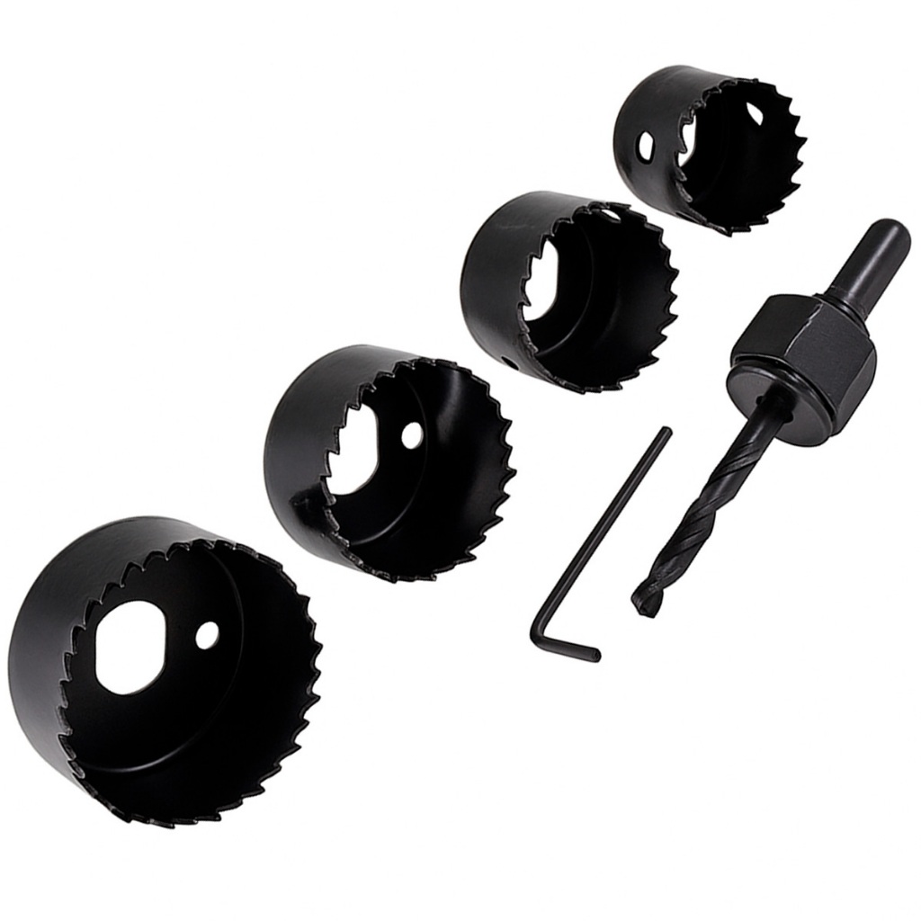 Jogo Serra Copo 6 Peças 32mm À 54mm Para Madeira Gesso Pvc Plástico Serve Em Furadeiras